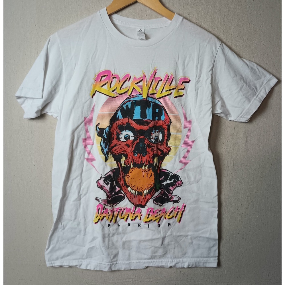 Rockville Music Festival Daytona Beach Florida‎ Graphic Print T-Shirt Medium Q
